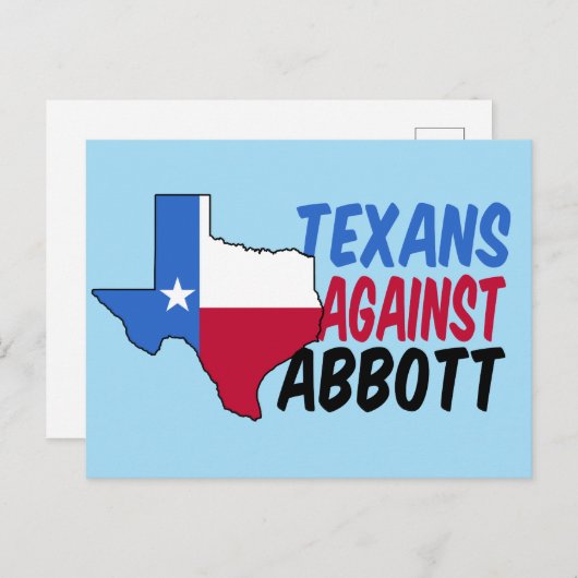 Texans against Greg Abbott Briefkaart (Voorkant / Achterkant)