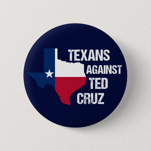 Texans against Ted Cruz Texas Democracy Political Ronde Button 5,7 Cm (Voorkant)