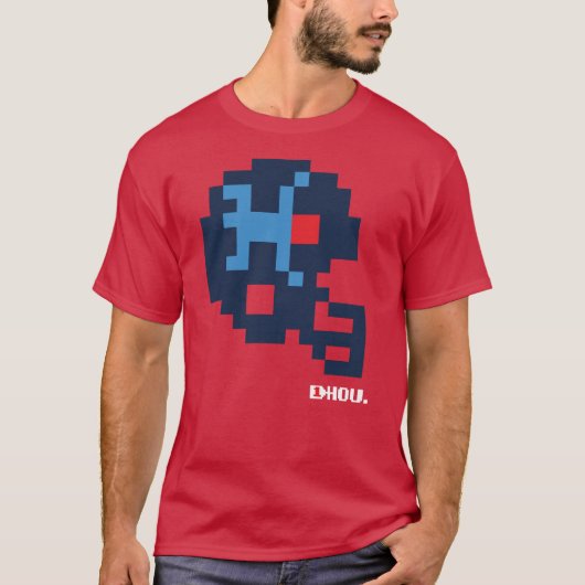Texans Alternate Tecmo Bowl Helm T-Shirt (Voorkant)