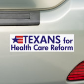 Texans for Health Care Reform Bumpersticker (Op auto)