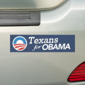 Texans for Obama Bumpersticker (CUSTOM COLOR) (Op auto)