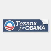 Texans for Obama Bumpersticker (CUSTOM COLOR) (Voorkant)