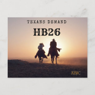 Texans steunen Briefkaart HB26
