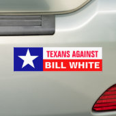 Texans tegen Bill White Bumpersticker (Op auto)