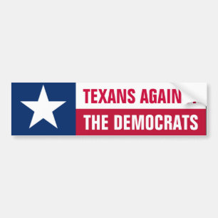 Texans vs. Democraten Bumpersticker