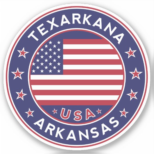 Texarkana Arkansas, Texarkana Sticker (Voorkant)