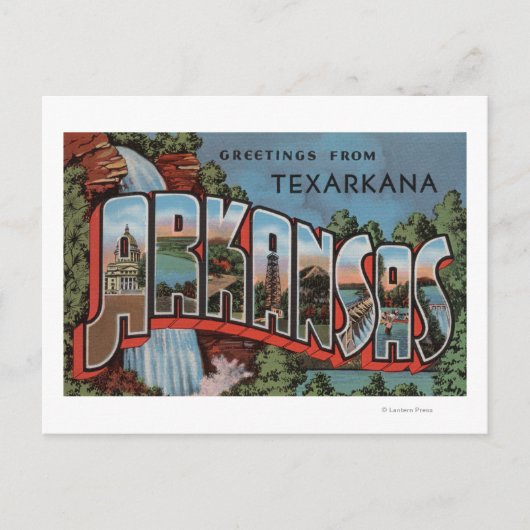Texarkana, Arkansas (Watervalscène) Briefkaart (Voorkant)