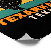  Texarkana Texas Totale Zonsverduistering 2024 Poster (Hoek)