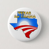 Texas4Obama Ronde Button 5,7 Cm (Voorkant)