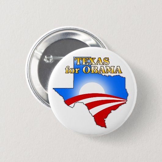 Texas4Obama Ronde Button 5,7 Cm (Voorkant /achterkant)