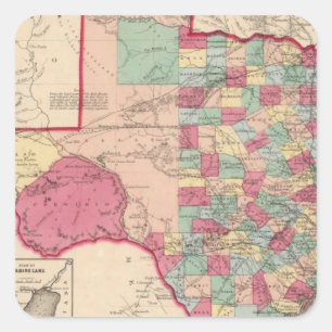 Texas 10 vierkante sticker