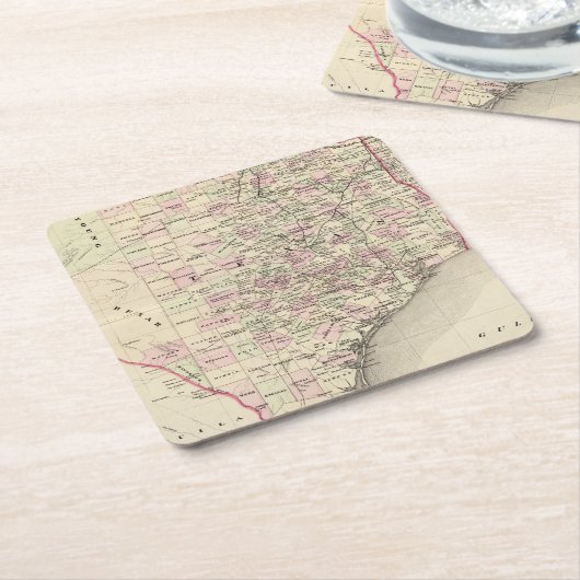 Texas 12 kartonnen onderzetters (Schuin)