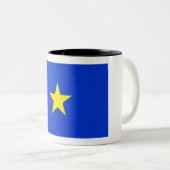 Texas (1836-1839) tweekleurige koffiemok (Voorkant rechts)