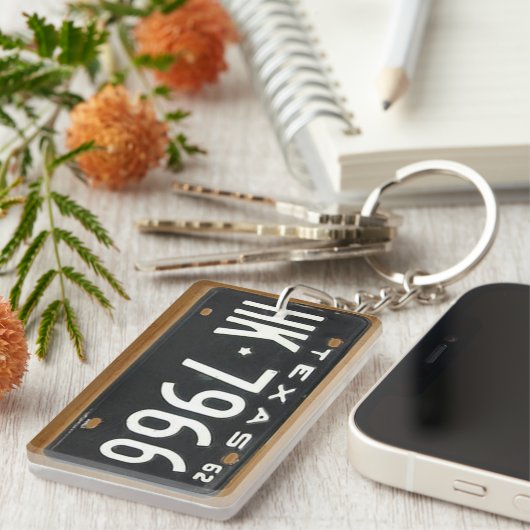 Texas 1962 License Bord Sleutelhanger (Voorkant Rechts)