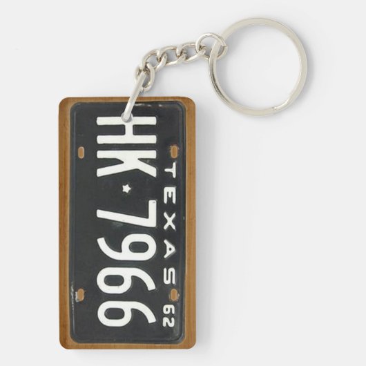 Texas 1962 License Bord Sleutelhanger (achterkant)