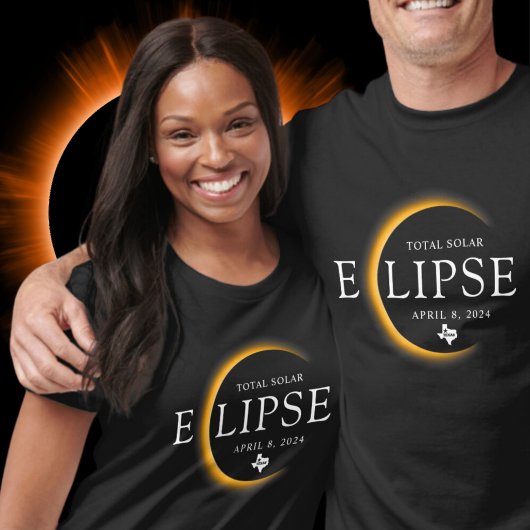 Texas 2024 Totale Zonsverduistering Bekijken Parti T-shirt