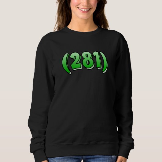 Texas 281 Area Code Houston Pasadena Pearland Leag Trui (Voorkant)