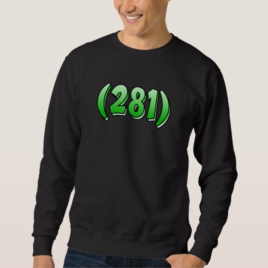 Texas 281 Area Code Houston Pasadena Pearland Leag Trui (Voorkant)