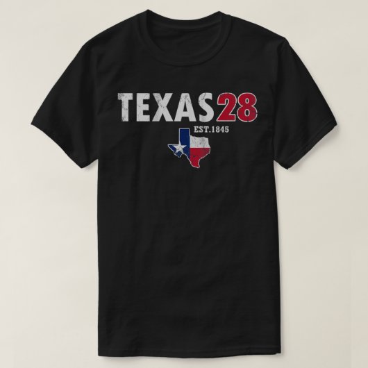 Texas 28e Staat 1845  Texaan T-shirt (Design voorkant)