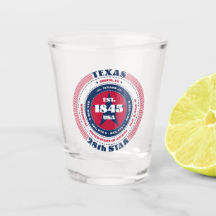 Texas 28th Star Patriotic Shot glas