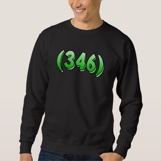 Texas 346 Area Code Houston Pasadena Pearland Leag Trui (Voorkant)