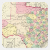 Texas 4 vierkante sticker (Voorkant)