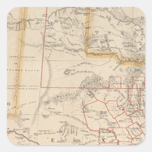 Texas 4 vierkante sticker (Voorkant)