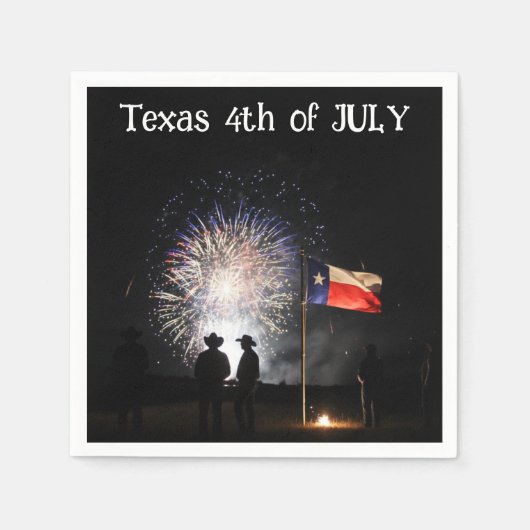 Texas 4th of July Paper Party Napkins Servet (Voorkant)