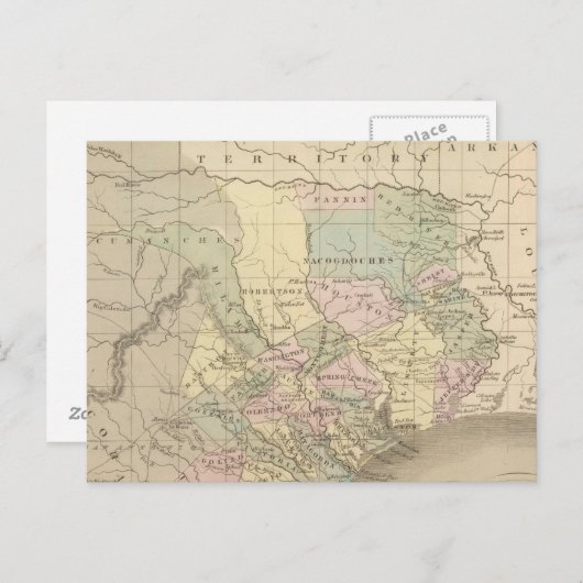 Texas 6 briefkaart (Voorkant / Achterkant)