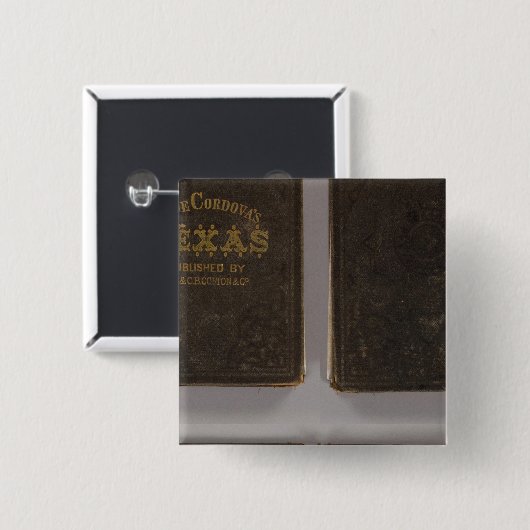 Texas 6 vierkante button 5,1 cm (Voorkant /achterkant)