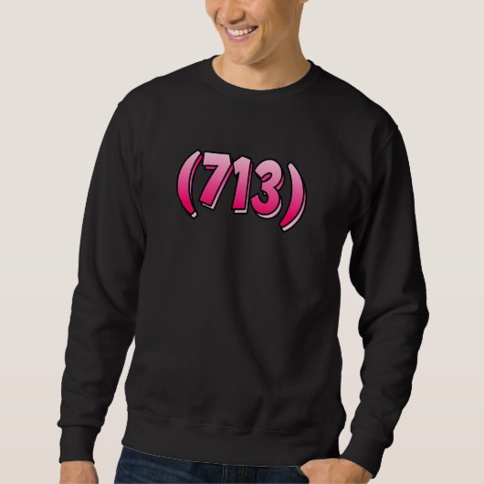 Texas 713 Area Code Houston Pasadena Pearland Leag Trui (Voorkant)
