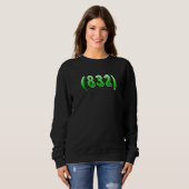 Texas 832 Area Code Houston Pasadena Pearland Leag Trui (Voorkant volledig)