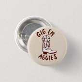 Texas A&M Gameday Knop Ronde Button 3,2 Cm (Voorkant /achterkant)