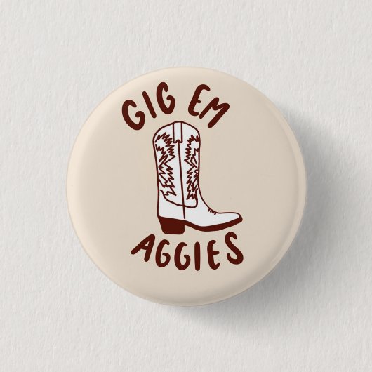 Texas A&M Gameday Knop Ronde Button 3,2 Cm (Voorkant)