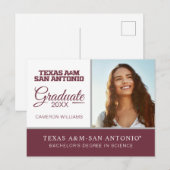 Texas A&M San Antonio Aankondigingskaart (Voorkant / Achterkant)