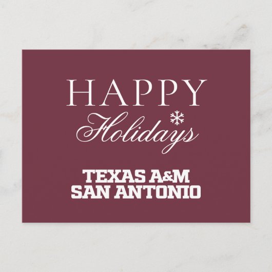 Texas A&M San Antonio Feestdagenkaart (Voorkant)