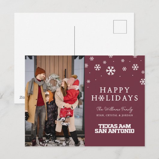 Texas A&M San Antonio Feestdagenkaart (Voorkant / Achterkant)