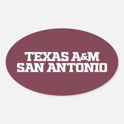 Texas A&M San Antonio Ovale Sticker (Voorkant)