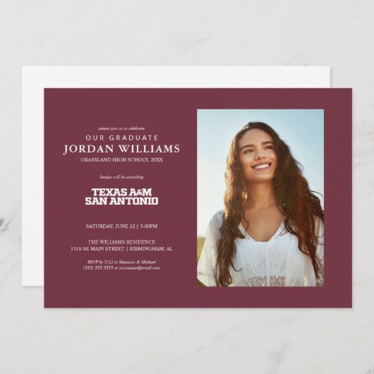 Texas A&M University - San Antonio Aankondiging (Voorkant / Achterkant)