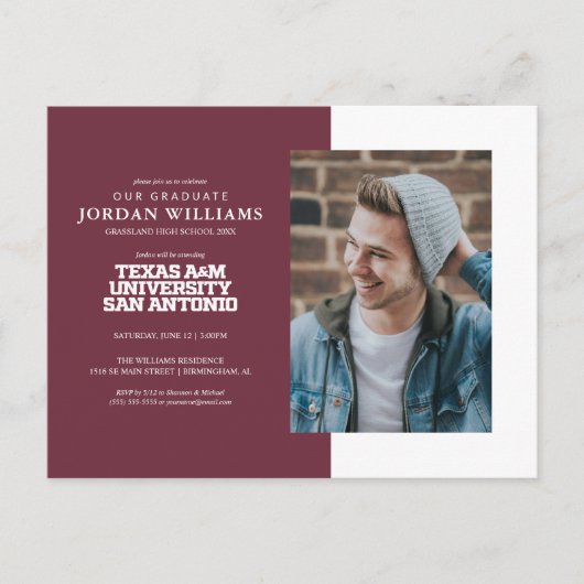 Texas A&M University - San Antonio Aankondigingskaart (Voorkant)