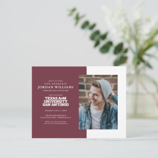 Texas A&M University - San Antonio Aankondigingskaart (Staand voorkant)