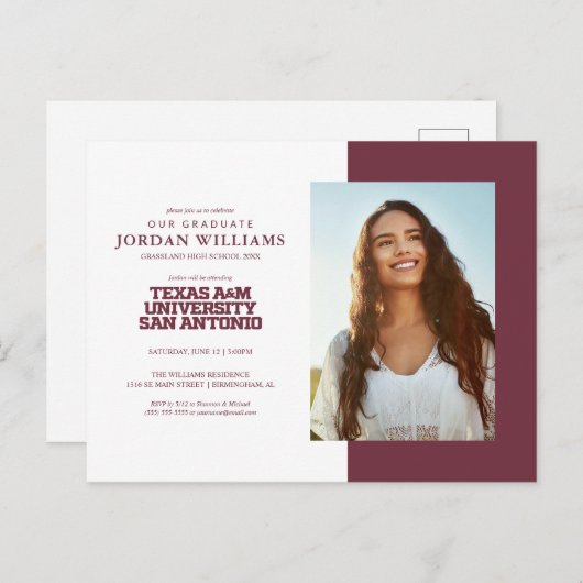 Texas A&M University - San Antonio Aankondigingskaart (Voorkant / Achterkant)