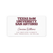 Texas A&M University - San Antonio Etiket (Voorkant)