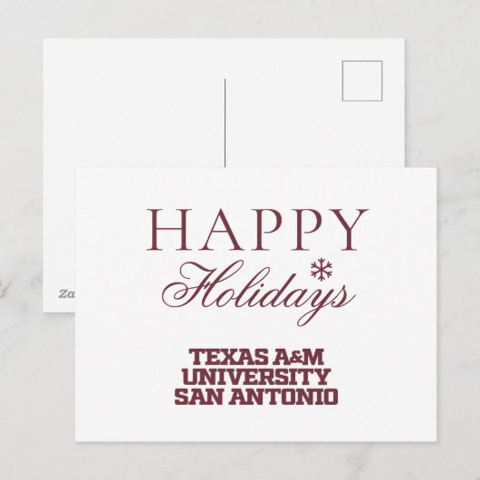 Texas A&M University - San Antonio Feestdagenkaart (Voorkant / Achterkant)