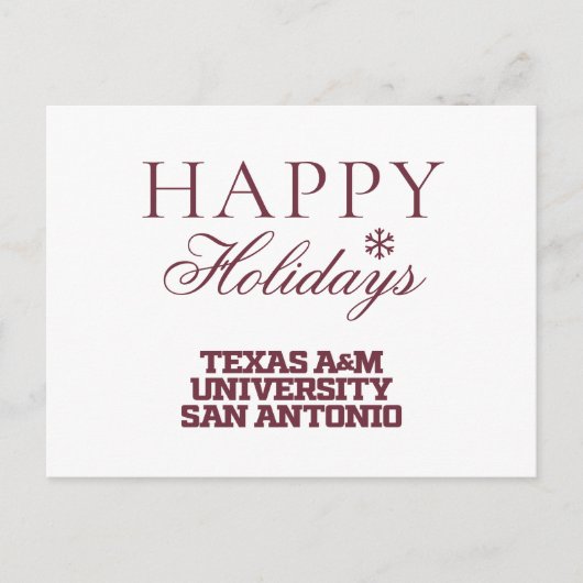 Texas A&M University - San Antonio Feestdagenkaart (Voorkant)
