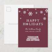 Texas A&M University - San Antonio Feestdagenkaart (Voorkant / Achterkant)