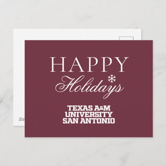 Texas A&M University-San Antonio Feestdagenkaart (Voorkant / Achterkant)