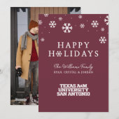 Texas A&M University-San Antonio Feestdagenkaart (Voorkant / Achterkant)