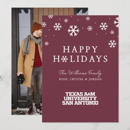 Texas A&M University-San Antonio Feestdagenkaart (Voorkant / Achterkant)