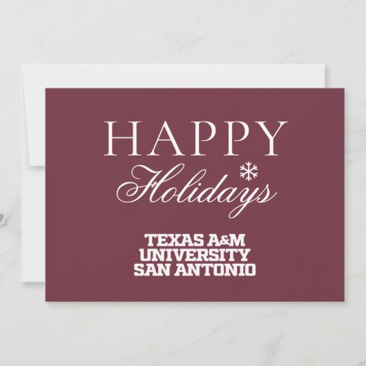 Texas A&M University - San Antonio Feestdagenkaart (Voorkant)